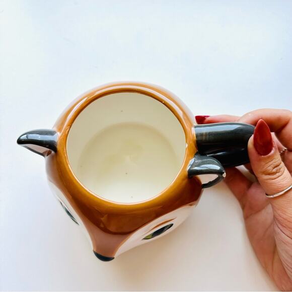 THRESHOLD TARGET Brown Cream Fox Bow Tie 3D Sculpted Ceramic Coffee Tea Cup Mug - Picture 10 of 12